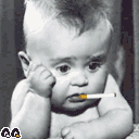 c bon maman je suis un bb j'aprand à fumer
